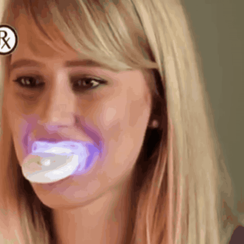 NeuraGlow LED teeth whitening kit in use
